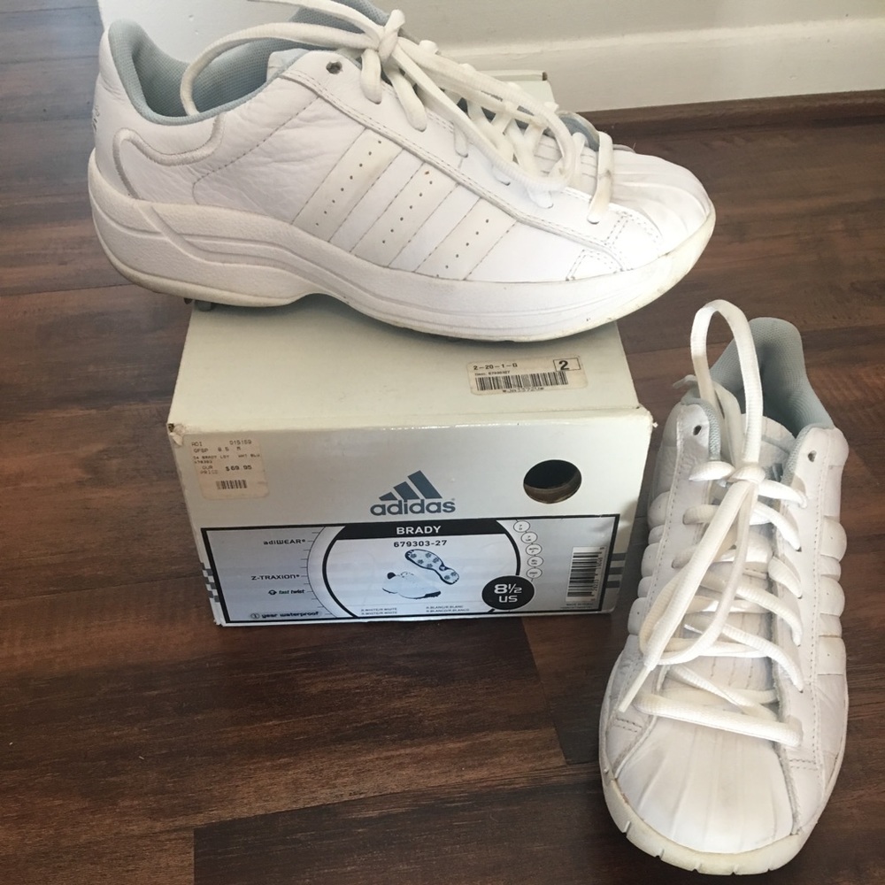 Adidas golf shoes in white